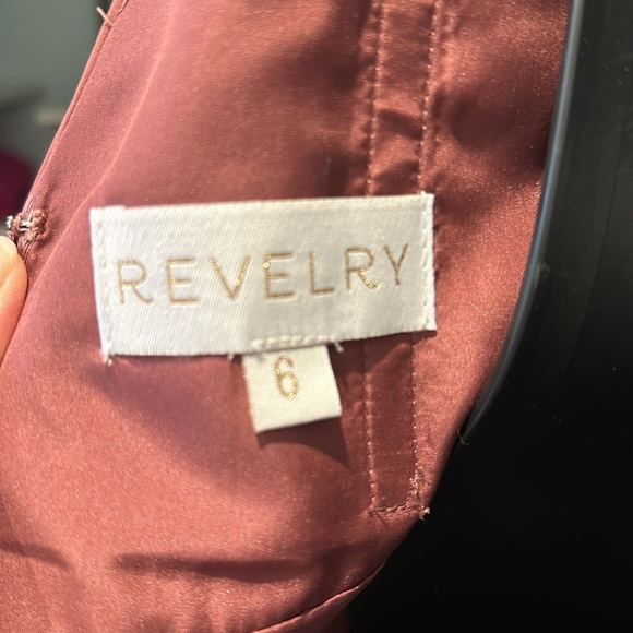 Revelry Bridesmaids Dress, Penelope Chiffon, Size 6 - Picture 5 of 5